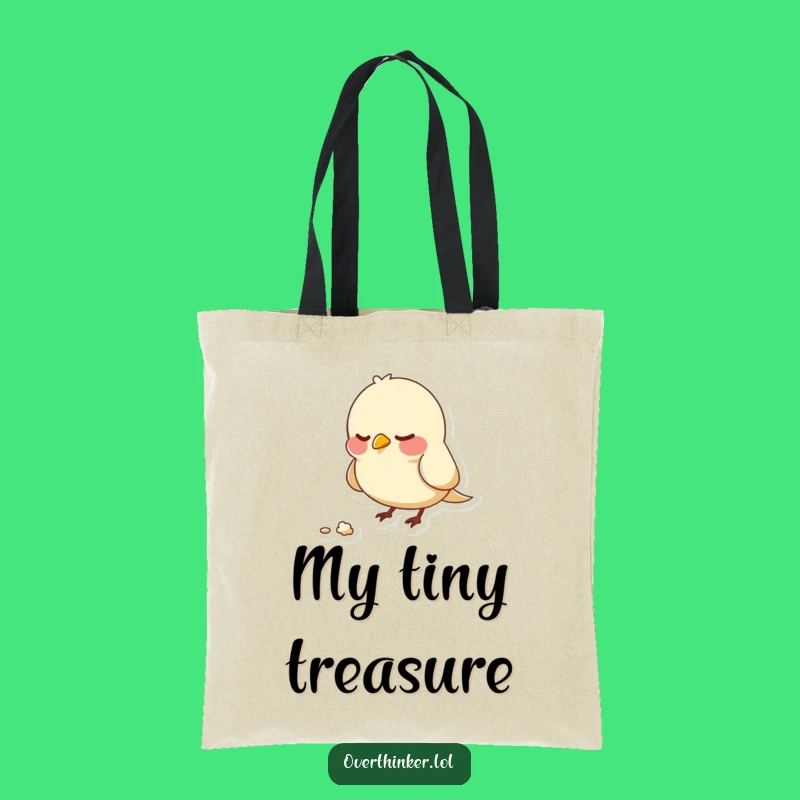 Funny Bird Tote Bag: Character's Nervous Crumb Focus