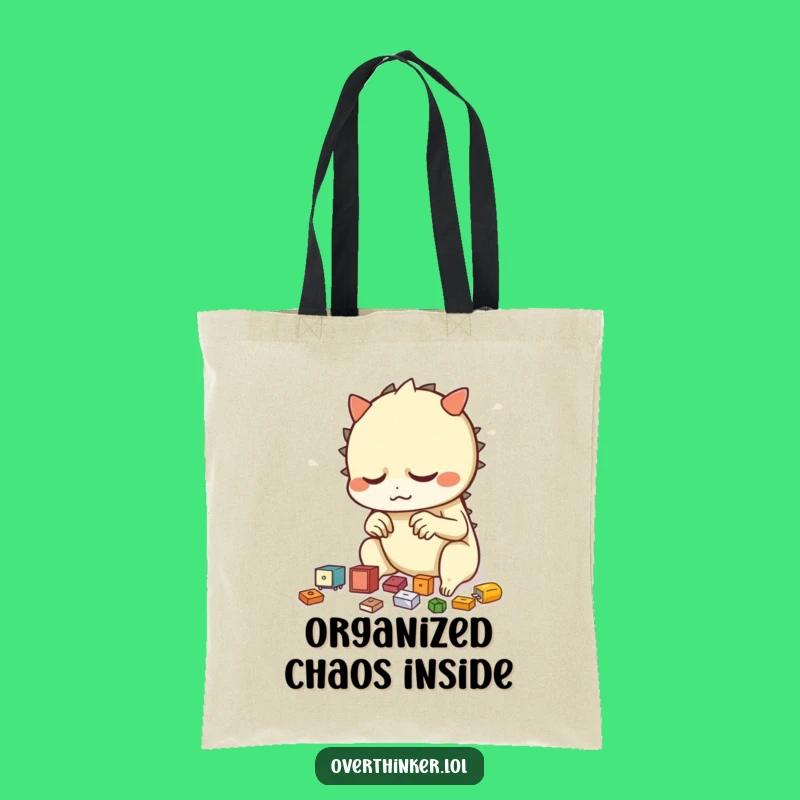 Funny Tote Bag: Creature's Tidy Habits, Carry Your Calm Humorous Gift!
