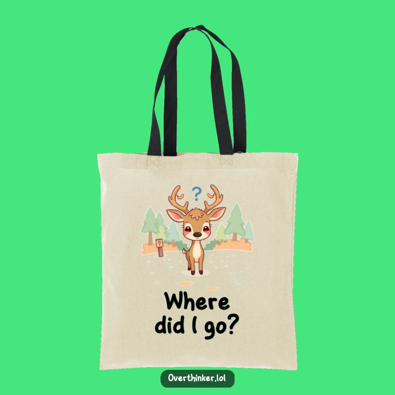 Funny Deer Tote Bag: Carry Your Perplexity with This Hilarious Accessory